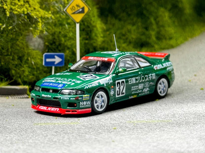 INNO64 1:64 JDM Green Skyline GTR R32 TOKACHI Sports Model Diecast Metal Car