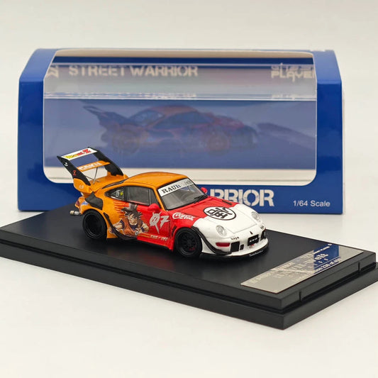 Street Warrior 1:64 Dragon Ball Porsche RWB 993 911 Racing Sports Model Diecast Metal Car