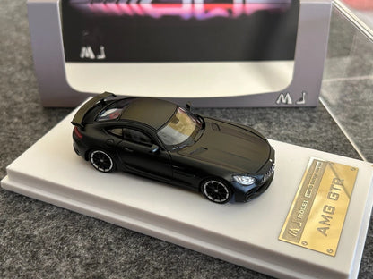 MJ 1:64 Black AMG GTR Coupe Super Racing Sport Model Diecast Metal Car