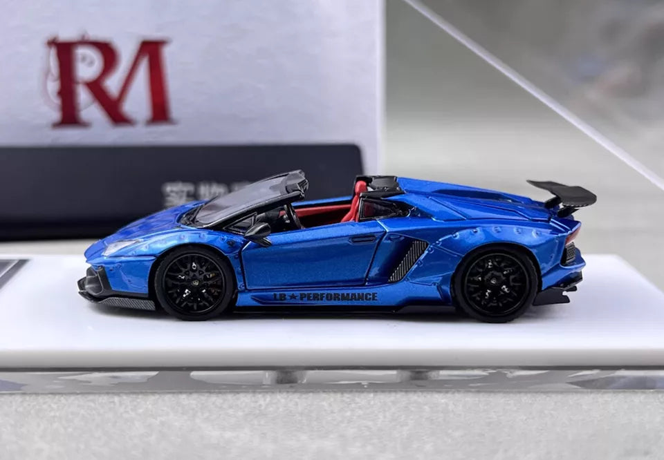 RM 1:64 Blue Aventador LP700-4 LBWK Sports Model Diecast Collect Car