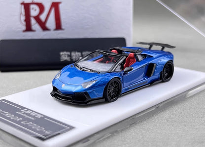 RM 1:64 Blue Aventador LP700-4 LBWK Sports Model Diecast Collect Car