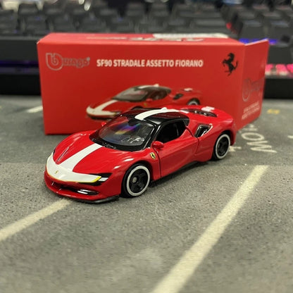 Bburago 1:64 Red Ferrari SF90 Stradale Fiorano Model