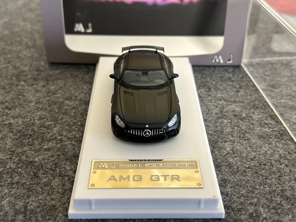 MJ 1:64 Black AMG GTR Coupe Super Racing Sport Model Diecast Metal Car