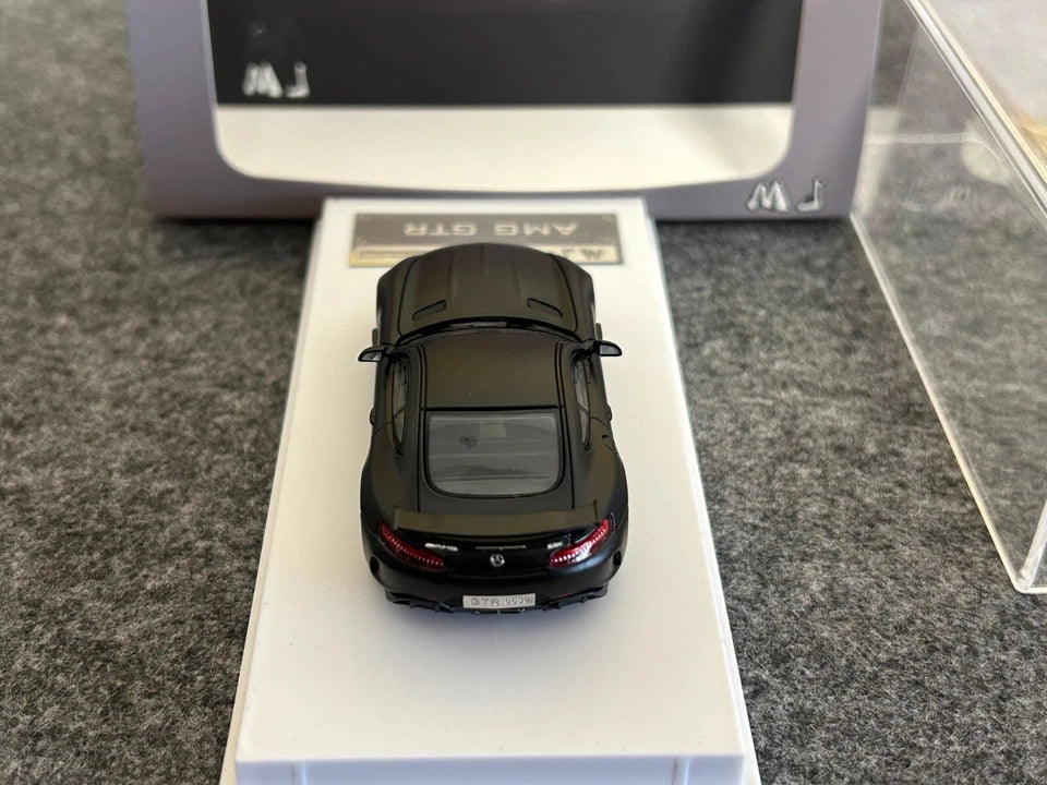 MJ 1:64 Black AMG GTR Coupe Super Racing Sport Model Diecast Metal Car
