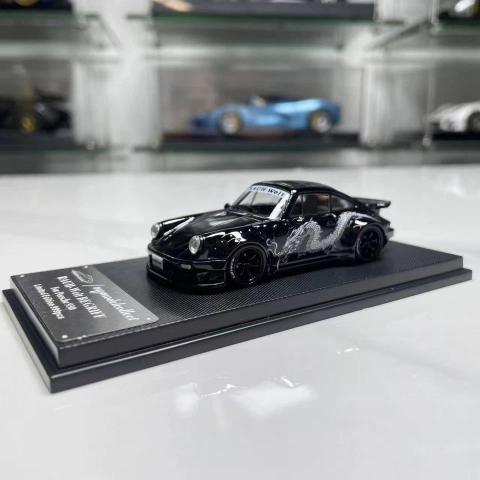 MC 1/64 Black Dragon RWB Porsche 930 Sports Model Diecast Metal Car