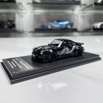 MC 1/64 Black Dragon RWB Porsche 930 Sports Model Diecast Metal Car
