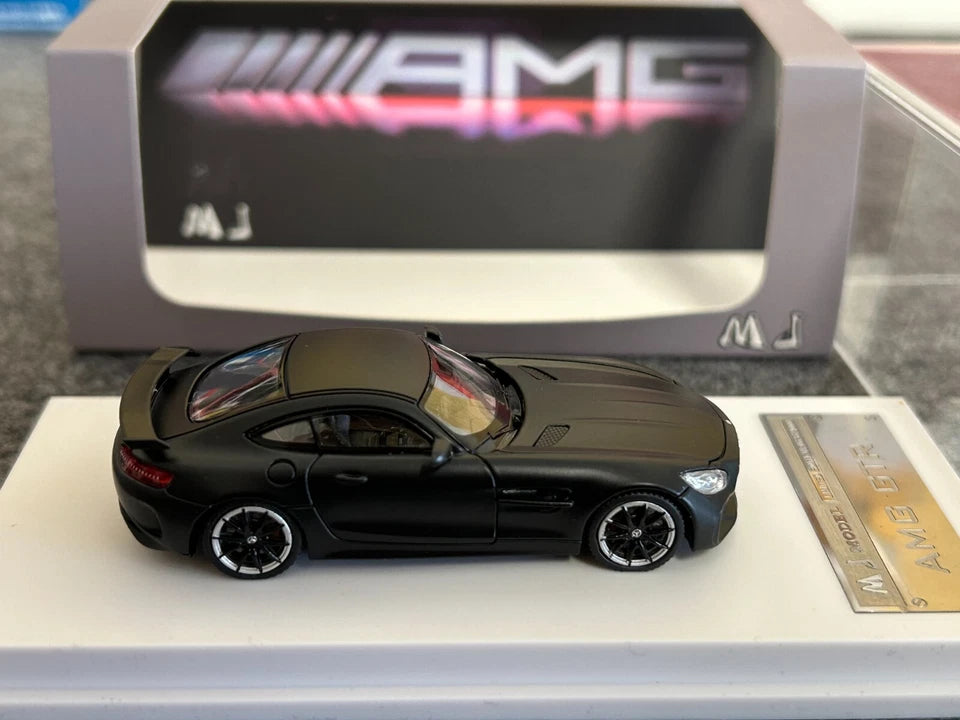 MJ 1:64 Black AMG GTR Coupe Super Racing Sport Model Diecast Metal Car