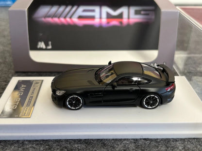 MJ 1:64 Black AMG GTR Coupe Super Racing Sport Model Diecast Metal Car