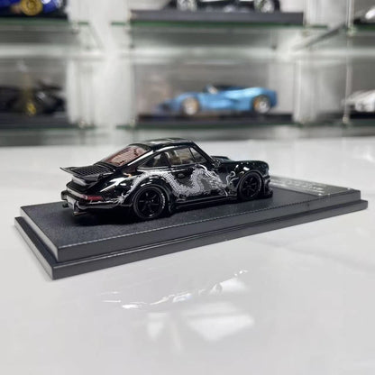 MC 1/64 Black Dragon RWB Porsche 930 Sports Model Diecast Metal Car