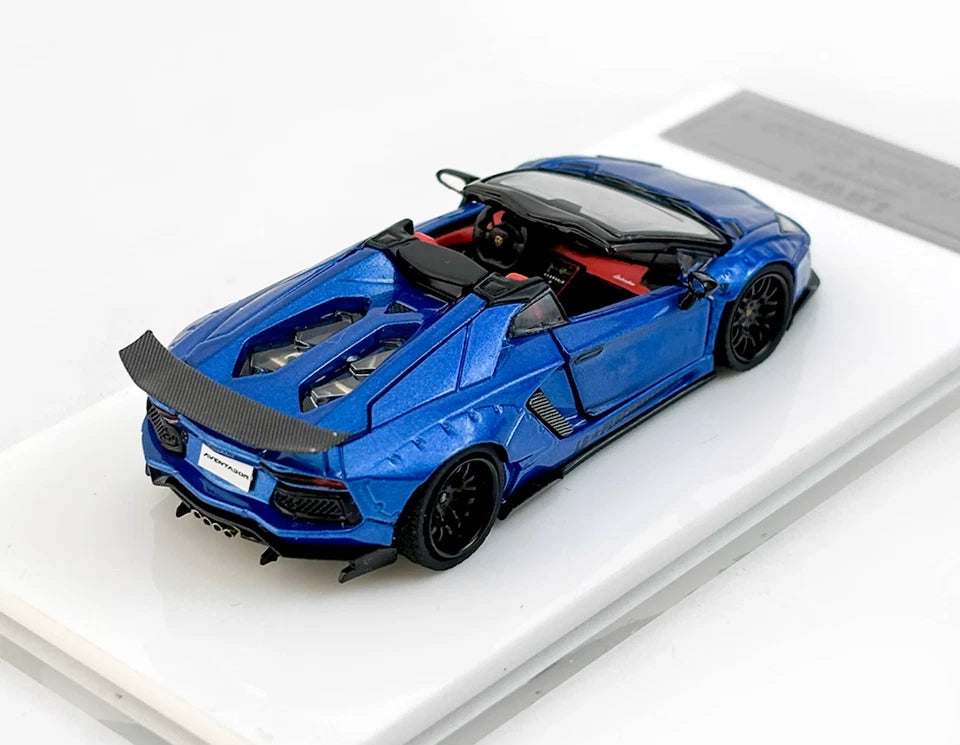 RM 1:64 Blue Aventador LP700-4 LBWK Sports Model Diecast Collect Car