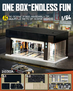 1/64 Scale Diecast Display Case for Hot Wheel Storage with LED Lights