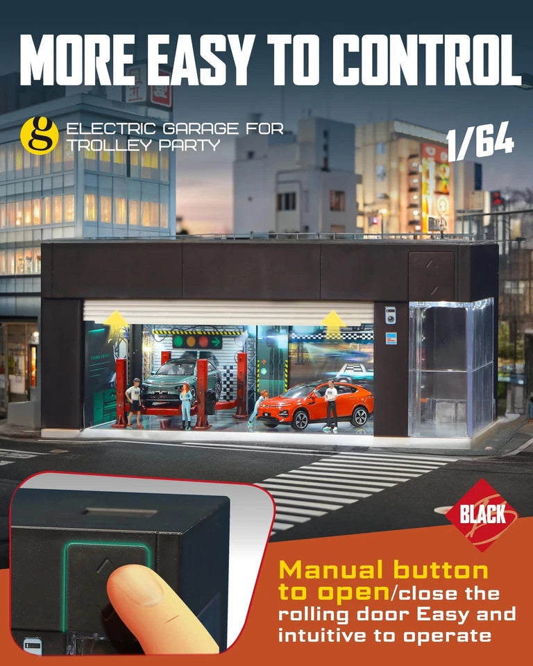 1/64 Scale Diecast Display Case for Hot Wheel Storage with LED Lights