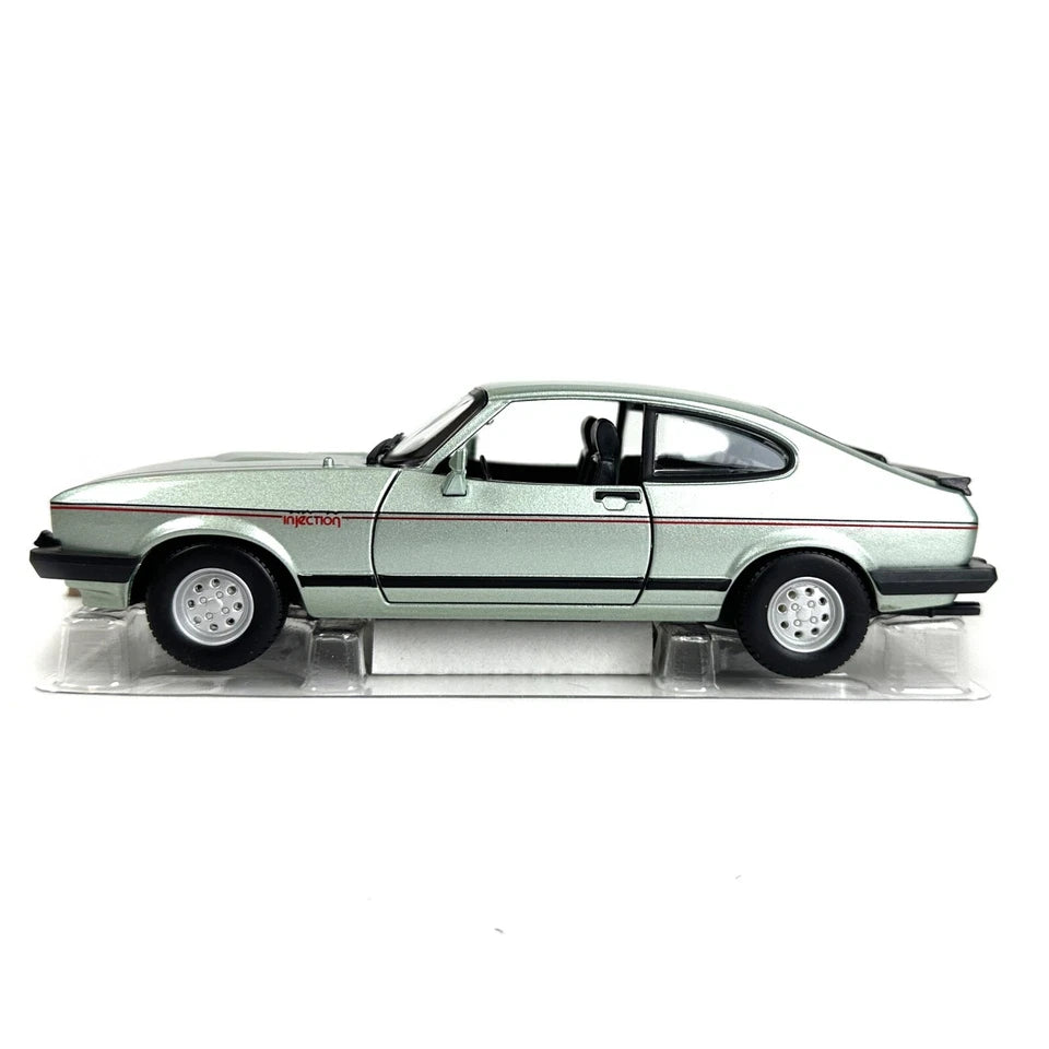 Ford Capri 1982 Light Green Classic Coupe Side View Cocoland Toys