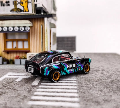 Mortal 1:64 S800 HKS Classic Racing Sports Model Diecast Metal Car