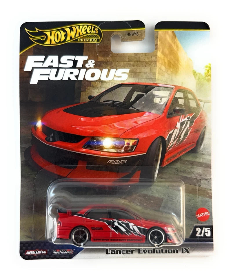Cocoland Toys Hot Wheels Fast And Furious Mitsubishi Lancer Evolution Die-Cast Car Front Card View