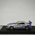Fast & Furious Brian's R34 Nissan Skyline GT-R 1/64 Scale With Display Case