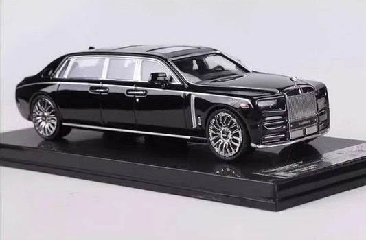 Rolls-Royce Phantom VIII Mansory Ewb Black Diecast car Model 1/64