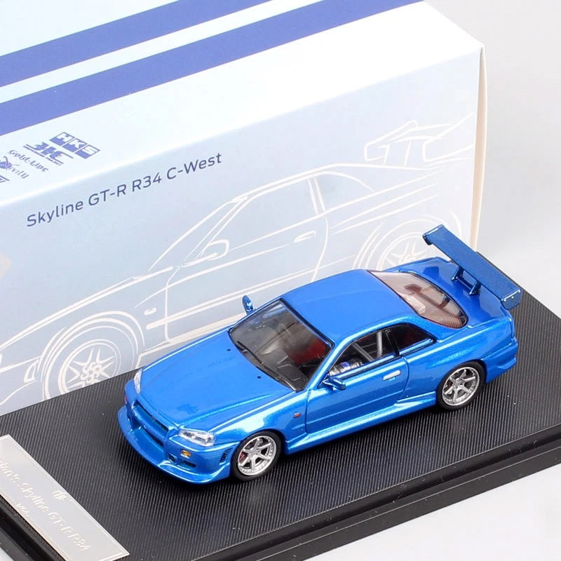 KOD 1/64 Scale Brian Nissan Skyline GTR R34 Fast furious Blue