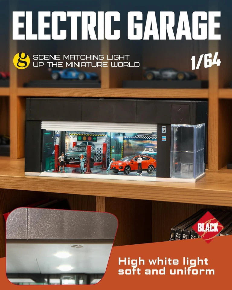 1/64 Scale Diecast Display Case for Hot Wheel Storage with LED Lights