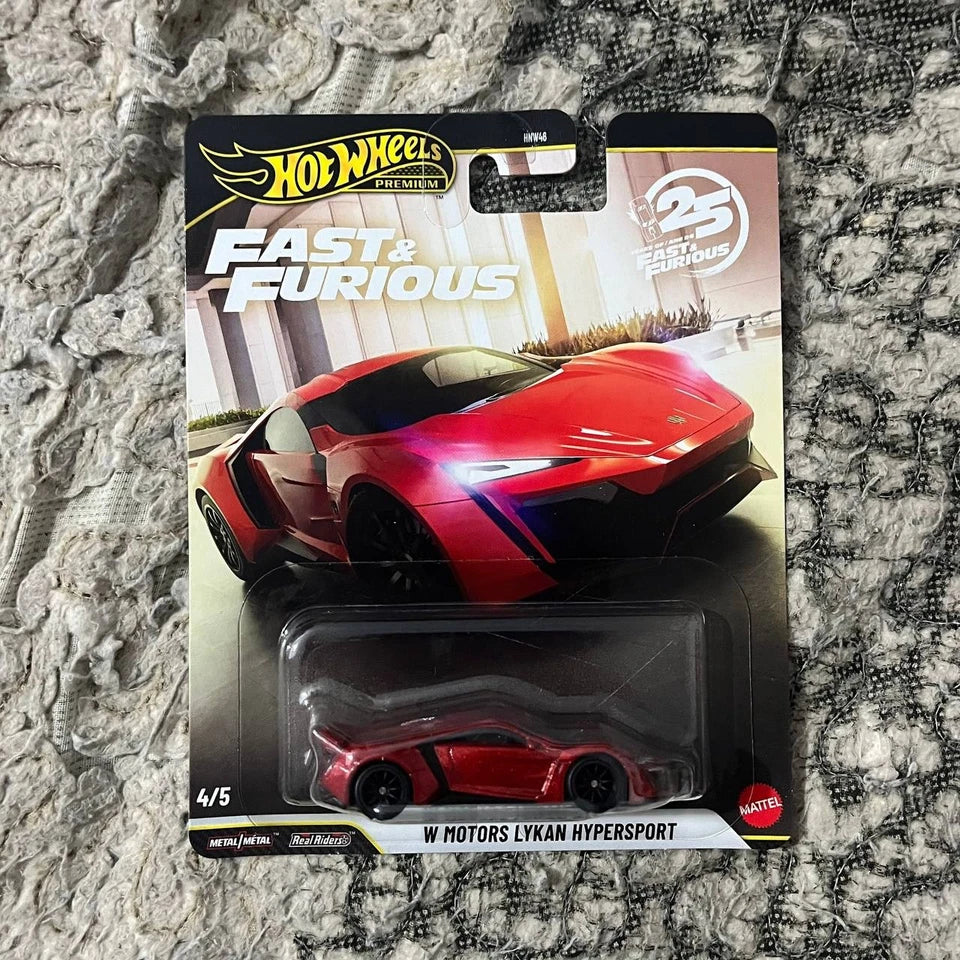 Cocoland Toys Hot Wheels Fast & Furious Lykan HyperSport Premium Die-Cast Car with Real Riders tyres