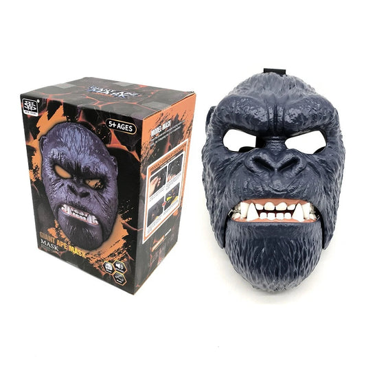 Electric King Kong Mask Gorilla Ape Mask Movable Jaw Halloween Cosplay Props