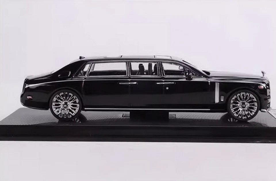 Rolls-Royce Phantom VIII Mansory Ewb Black Diecast car Model 1/64