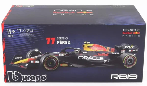 Bburago Red Bull RB19 No.11 Perez 1:43 F1 Model Box View Cocoland Toys