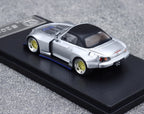 RM 1:64 Silver S2000 Convertible Widebody Sports Model Diecast Metal Car