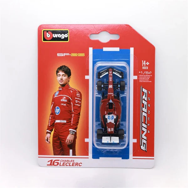 Official Bburago Formula Racing 1:64 Diecast Scale Model - SF-25 16 Charles Leclerc