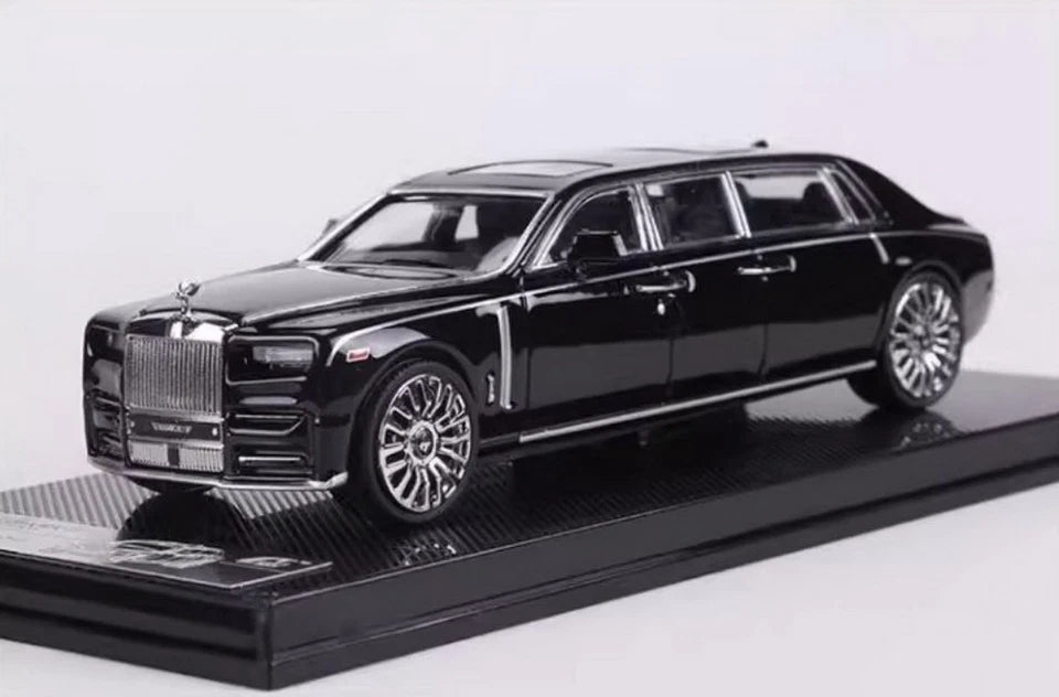 Rolls-Royce Phantom VIII Mansory Ewb Black Diecast car Model 1/64
