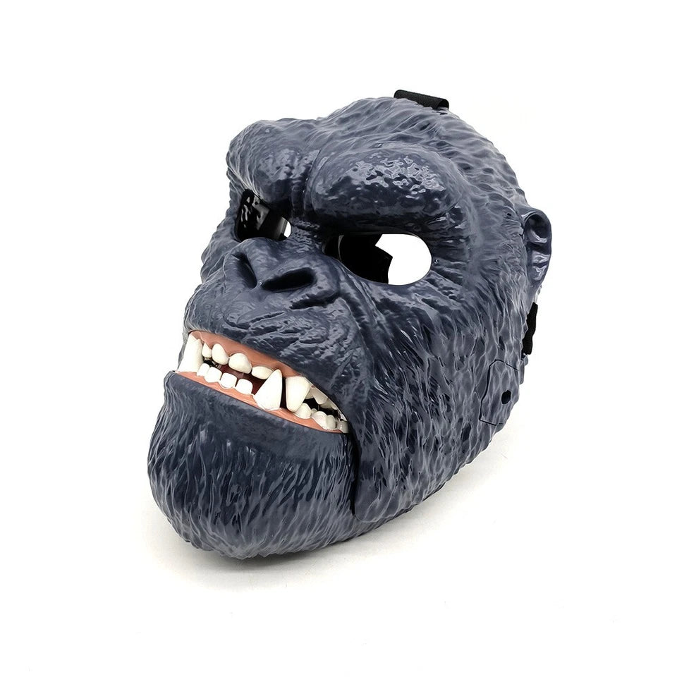 Electric King Kong Mask Gorilla Ape Mask Movable Jaw Halloween Cosplay Props