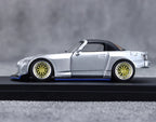 RM 1:64 Silver S2000 Convertible Widebody Sports Model Diecast Metal Car