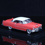 GFCC 1:43 Scale Diecast Model Red/White 1954 Cadillac Coupe De Ville With Acrylic Case