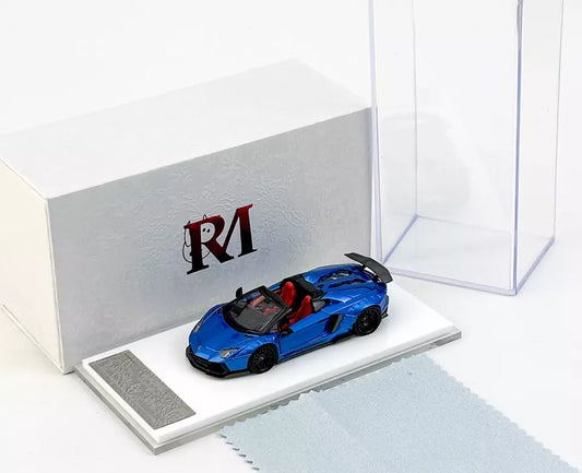 RM 1:64 Blue Aventador LP700-4 LBWK Sports Model Diecast Collect Car