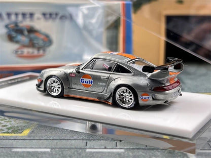 FS 1:64 Silver Gulf RWB 993 GT Racing Sports Model Diecast