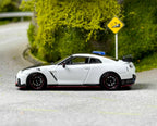 INNO64 1:64 JDM White Carbon GT-R R35 NISMO Sports Model Diecast Collect Car