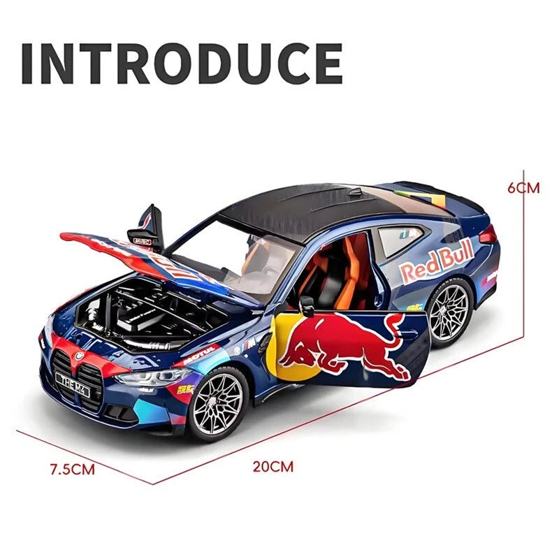 BMW M4 DTM Red Bull Racing Car with Opening Hood Cocoland Toys