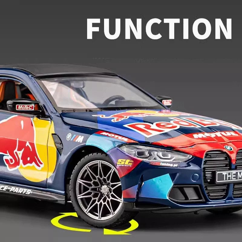 BMW M4 DTM Red Bull Livery Side Profile Model Car Cocoland Toys