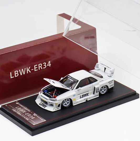 Street Weapon Nissan Skyline ER34 LBWK Blue 1:64 Scale