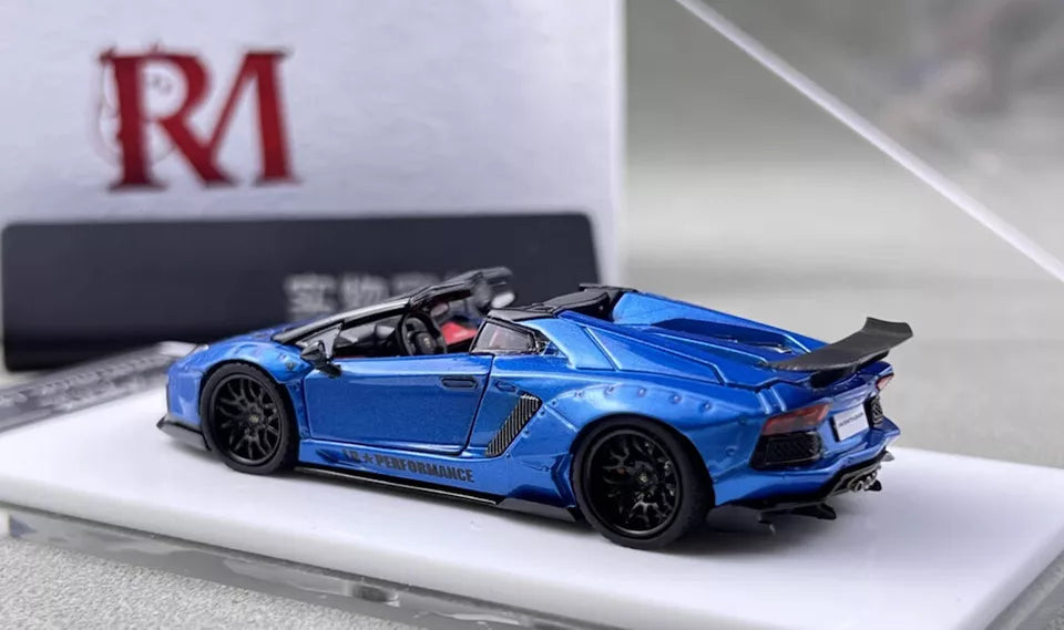 RM 1:64 Blue Aventador LP700-4 LBWK Sports Model Diecast Collect Car
