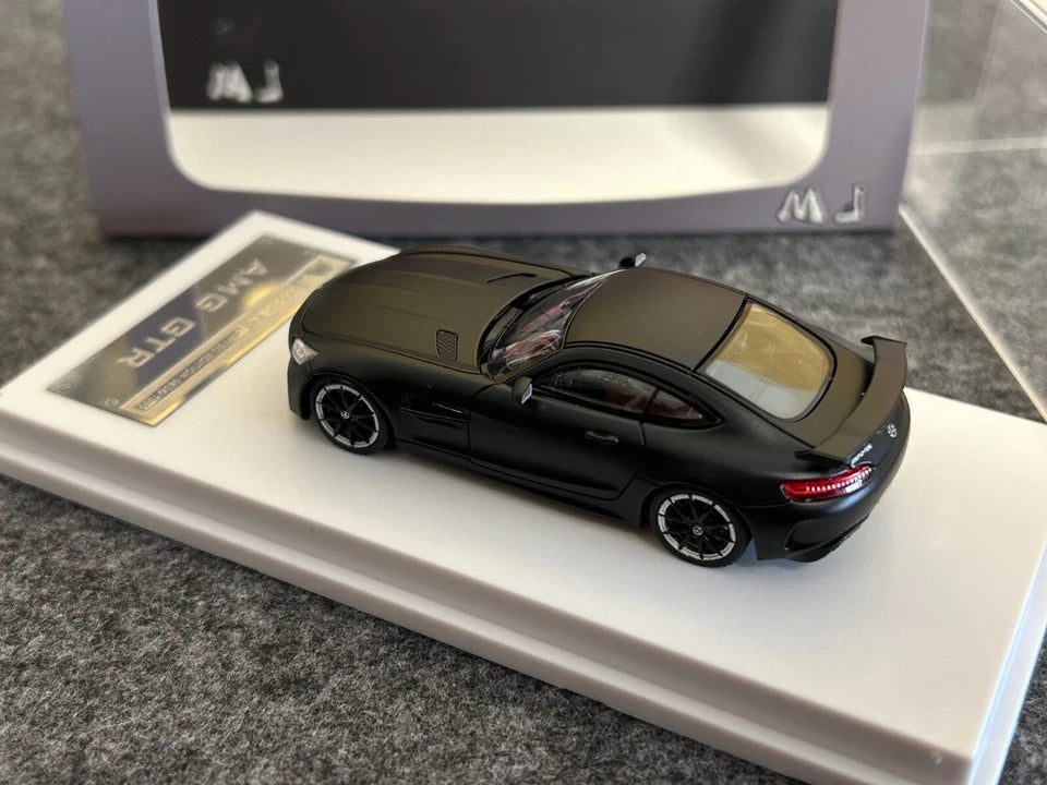 MJ 1:64 Black AMG GTR Coupe Super Racing Sport Model Diecast Metal Car