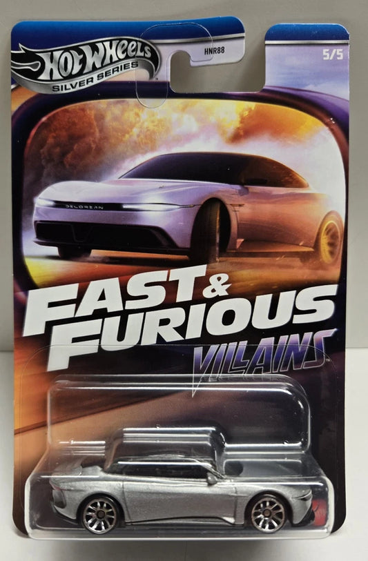 HOT WHEELS FAST & FURIOUS SILVER SERIES Villains 2022 Delorean Alphas