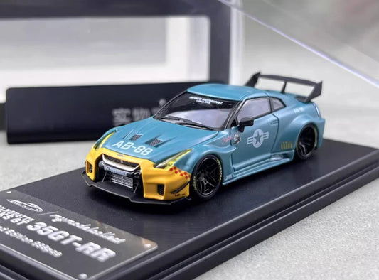MC 1:64 Green LB GTR R35 35GT-RR Racing Sports Model Diecast