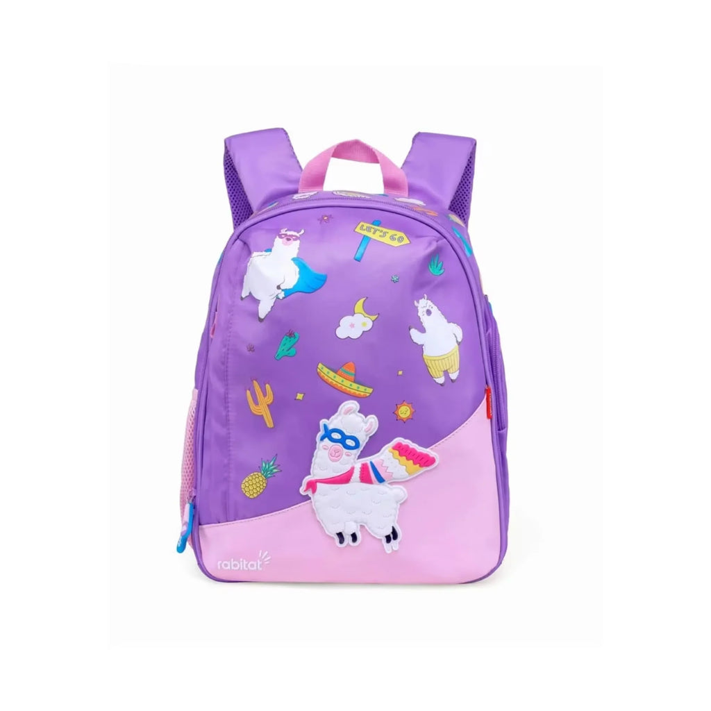 Kids Printed Casual Bag Purple and Pink 15 x 31 x 36 cm