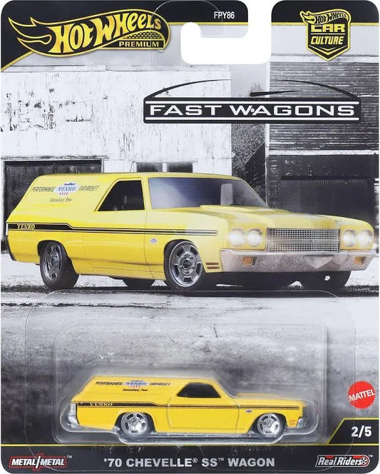 Hot Wheels Premium Car Culture Fast Wagons 1:64 Scale Die-Cast '70 Chevelle SS Wagon