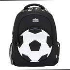 Smiggle Goal Kids Backpack for Boys & Girls with Laptop Compartment and Dual Drink Bottle Sleeves | Football Print