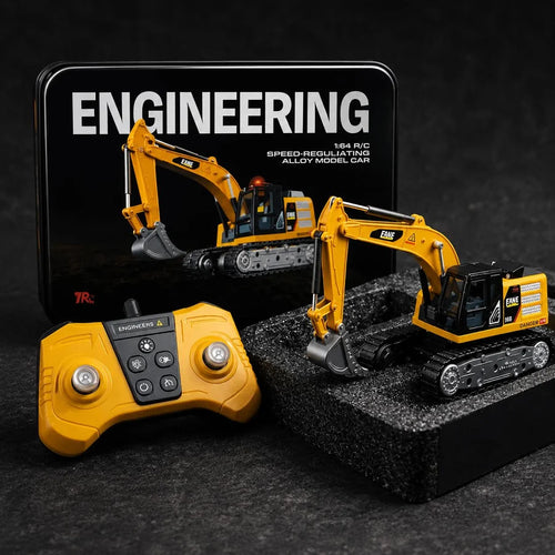 Trasped 1:64 RC excavator with remote controller and alloy construction Cocoland Toys