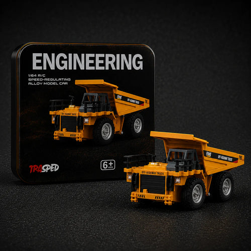 Trasped 1:64 RC engineering dump truck with retail storage case Cocoland Toys