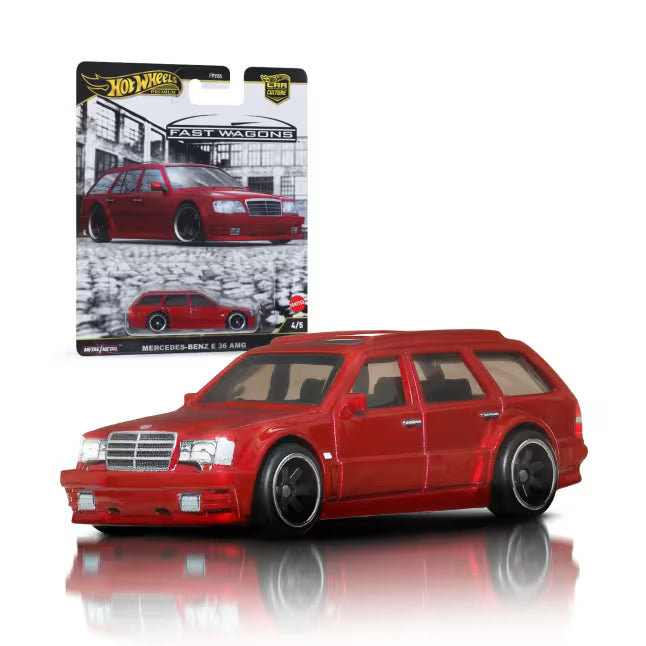 Cocoland Toys Hot Wheels Premium Car Culture Fast Wagons Mercedes-Benz E36 AMG Wagon Die-Cast Collectible Car