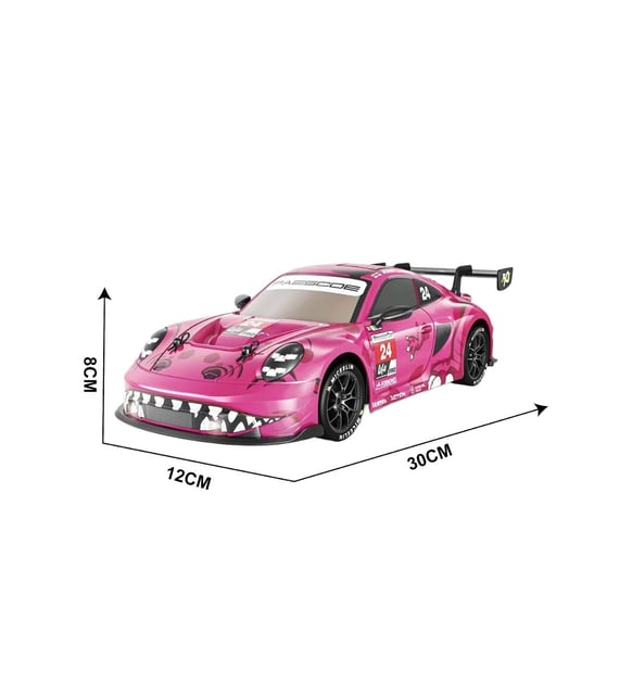 Hstar Super Car 1:16 Scale RC Porsche 911 GT3 Roxy Pink Remote Control Drift Car 4WD Functionality And Spray Feature